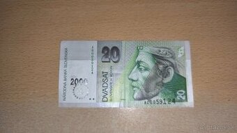 20 slovenskych korun bankovka - BiMillenium