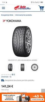 Predám letnú sadu Fiat 185/55 R15