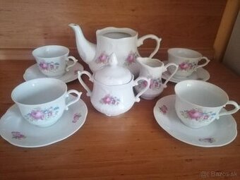 Čajová súprava, porcelánové misky, poháre
