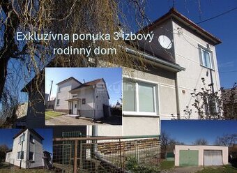 Exkluzívna ponuka 3 izbový rodinný dom, 2 garáže, pozemok 18