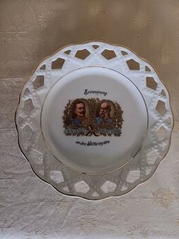 Porcelánový talíř  - Rakusko Uhorsko, Franz Josef, Wilhelm I