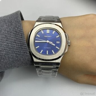 Seiko Mod Nautilus Blue
