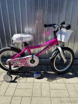 Dievčenský detský bicykel Vedora Puding 16” fialový
