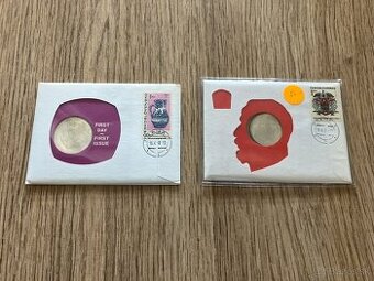 Numizmatické mincové obálky Československo Slovensko - mince