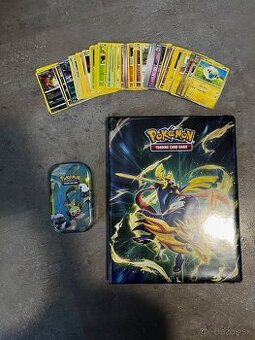 Predám Pokémon album s karrtičkami + plechová krabiČka