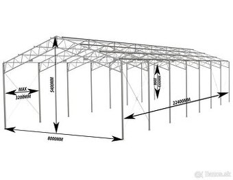 Pozinkovaná konštrukcia 8x22,6m