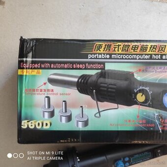 Predám novú 700W teplovzdušnú spájkovaciu pištoľ 8032D