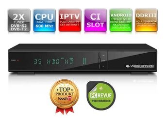 Dvb-t/satelitný prijímač AB CryptoBox 652HD