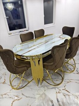 Predám úplne nový krásny jedálenský set GOLD