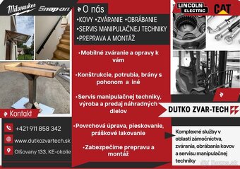 Ponúkam zváranie a technické práce - FOTO prác v inzeráte