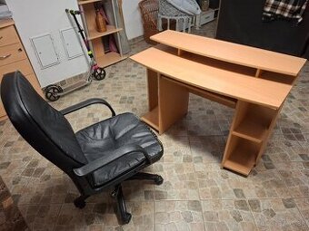 Predám kancelársky/PC stolík a otočné kreslo