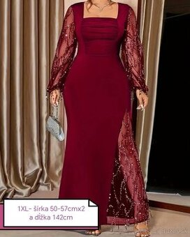 Nadherne spolocenske saty 1XL,2XL,3XL