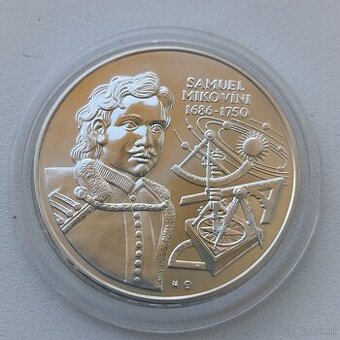 Strieborná minca 500 SK Samuel Mikovíni r. 2000