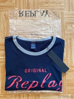 panske tricko Replay velkost M modre