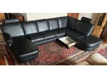 Moderní kožená sedací souprava ve tvaru "U", 3275
