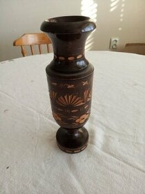Retro drevená váza - ručná práca - 1