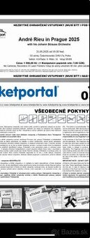 Predám lístky na koncert André Riéu v Prahe 31.5.2025