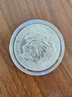 Investičná strieborná 1 Oz minca Český lev 2021