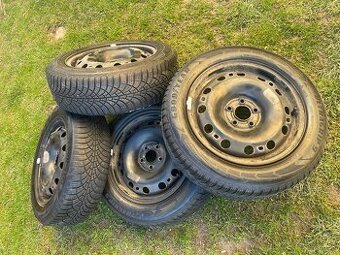 Plechove disky 5x100 r15 skoda +zimne pneu