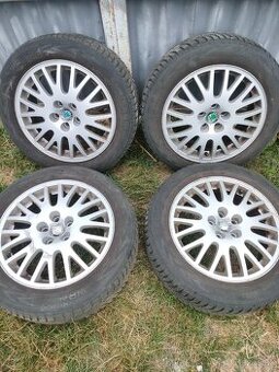 ❄️4ks alu disky orig. Škoda 5x100 r16 pneu 5mm 205/55 r16