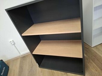 Sivy policovy regal, rozmer 80 x 42 cm - 1