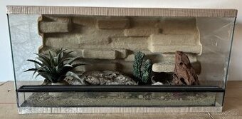Terárium 80x40x40 s 3D stenou