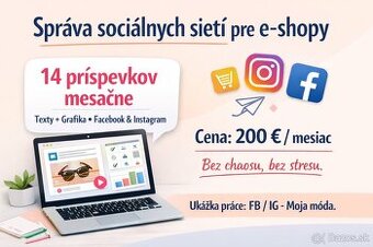 Ponúkam správu sociálnych sietí (Facebook, Instagram)