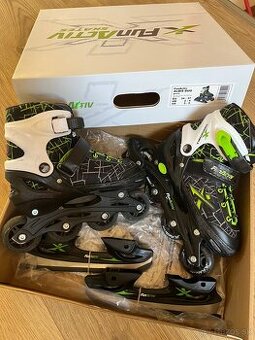 Detské korčule Fun Activ Albis Duo Green (vel.34-37)