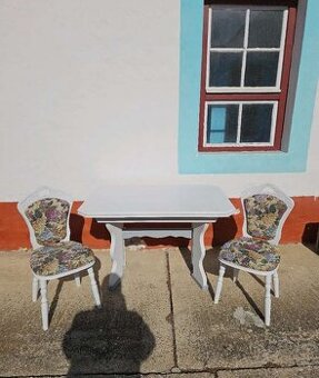 Provensálsky stôl + 2 stoličky