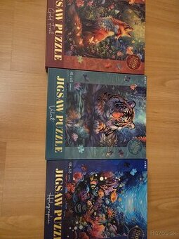 3ks nové puzzle 1000 holograficke, metalicke, 3D povrch