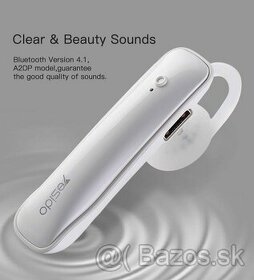 Headset biely Wireless 4.1 EDR Bluetooth CVC6 Noise Filter - 1