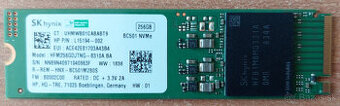 Predam pouzivane disky SSD M.2 256GB