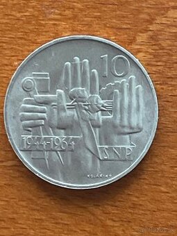 ČSSR 10 Kčs 1964 SNP 20 výročie , Ag