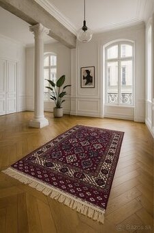 Prekrásny vintage ručne viazaný koberec, 280x155