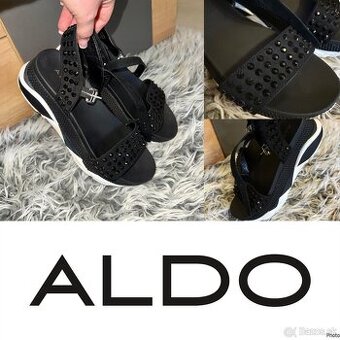 aldo black crystal original damske stylove sandalky