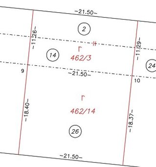 Rezervované: Stavebný pozemok 743 m², Vrádište