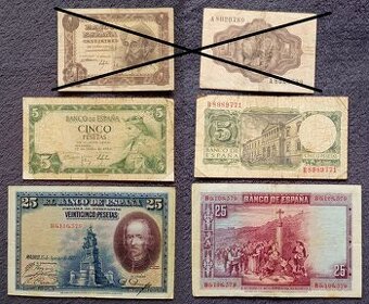 Bankovky Španielsko a Grecko