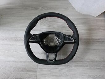 Nový zkosený volant Škoda + PÁDLA DSG