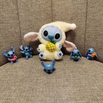Labubu Stitch + 5 figúrok Stitch originál Disney