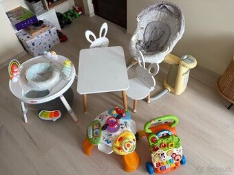 Elektrická hojdačka a senzorické hračky