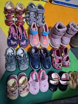 Sandalky čižmy poltopanky od narodenia po 23 vel.