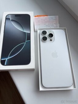 Predám iPhone 16 Pro Max 256GB biely v top stave