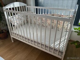 Detska postielka Drewex, s mantinelom a s matracom