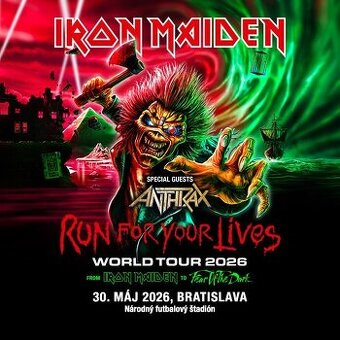Lístky na Iron Maiden Bratislava