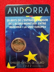 2 euro mince Andorra 2022