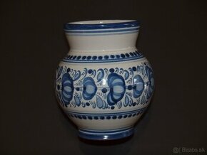 Predám vázičku modro bielu, modranská keramika - 1