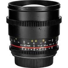 Samyang 85mm T1.5 VDSLR Nikon F + Canon EF