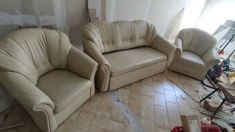 Predám koženkovú rozkladaciu sedaciu súpravu