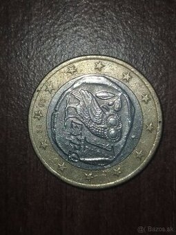 1€ Grécko 2002 vzácna minca z písmenom S dole vo hviezde