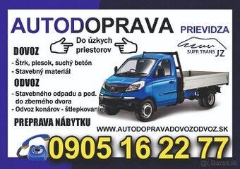 Dovoz štrku Prievidza a okolie